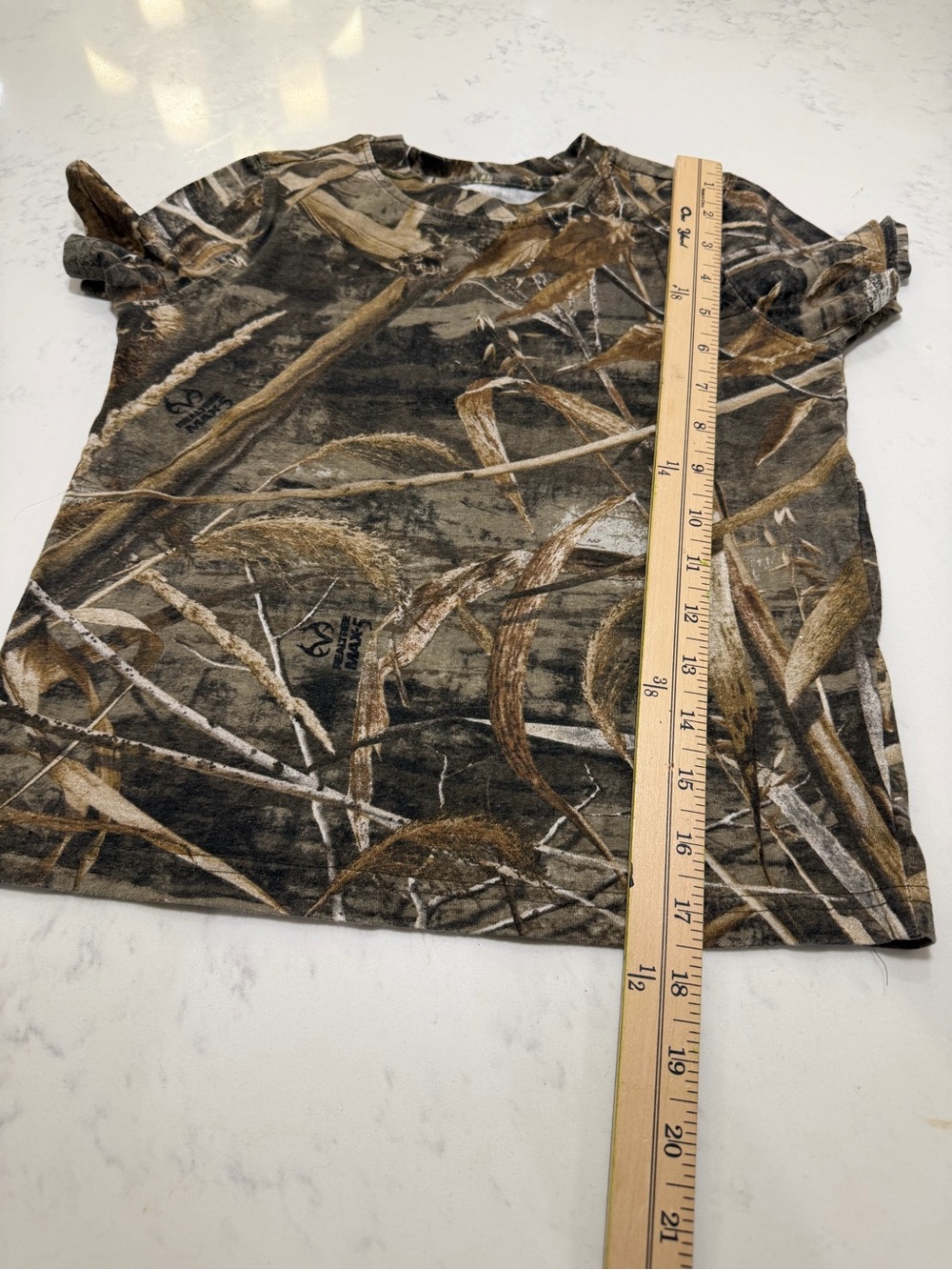 Magellan Outdoors Camo Short Sleeve Tee in Brown and Green - Picture 4 of 6
